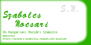 szabolcs mocsari business card